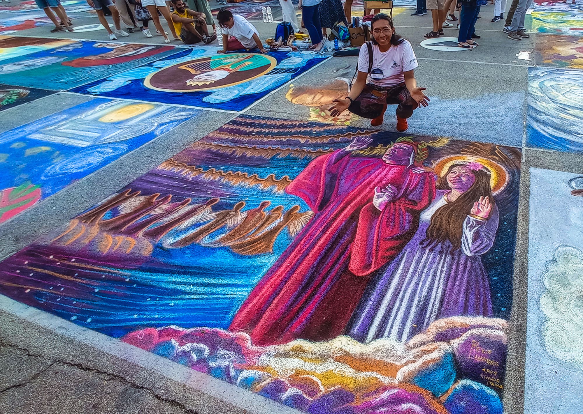 René Linares en el 50 Incontro Nazionale dei Madonnari