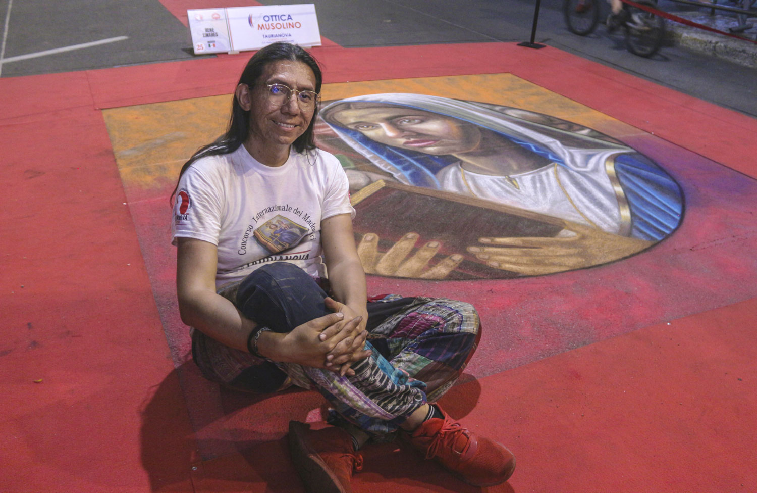 René Linares en el 9o Incontro Internazaionale dei Madonnari Taurianova