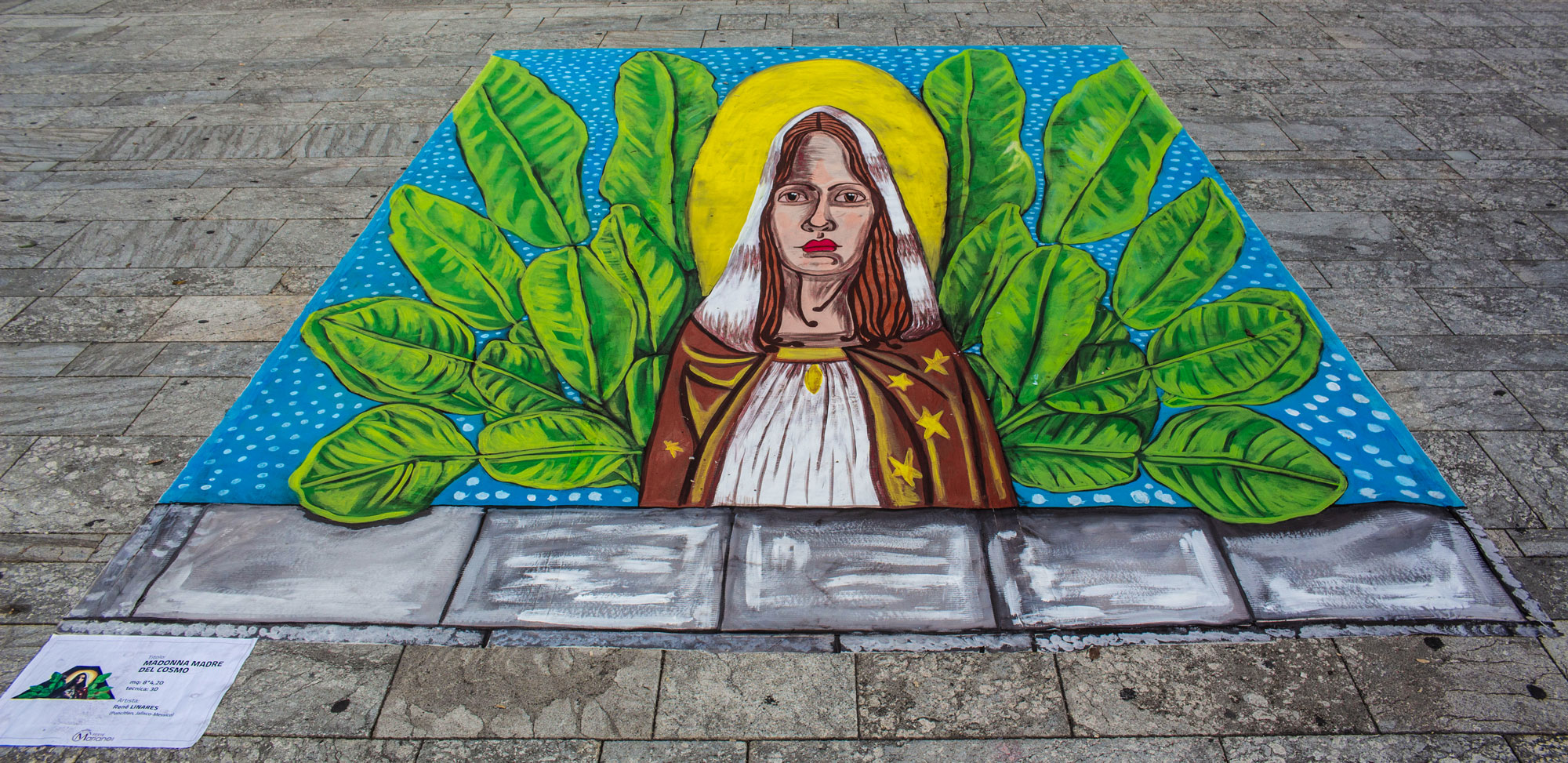 René Linares pintando en Zapopan 3D en Atemajac del Valle