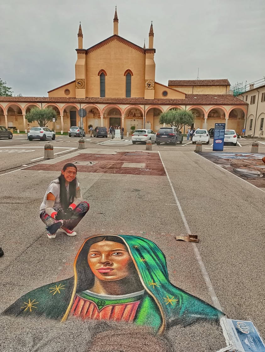 Madonnari Virgen de Guadalupe en Grazie