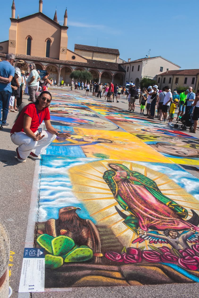 Virgen de Guadalupe Madonnari en Grazie di Curtatone